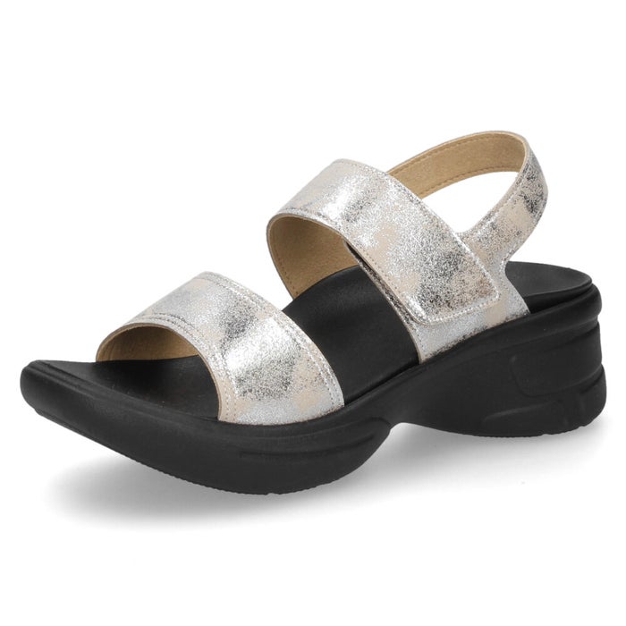 リゲッタ サンダル レディース 軽量 疲れない 厚底 バックベルト 生グミインソール Re:getA RE-552 黒 ブラック 歩きやすい 履きやすい