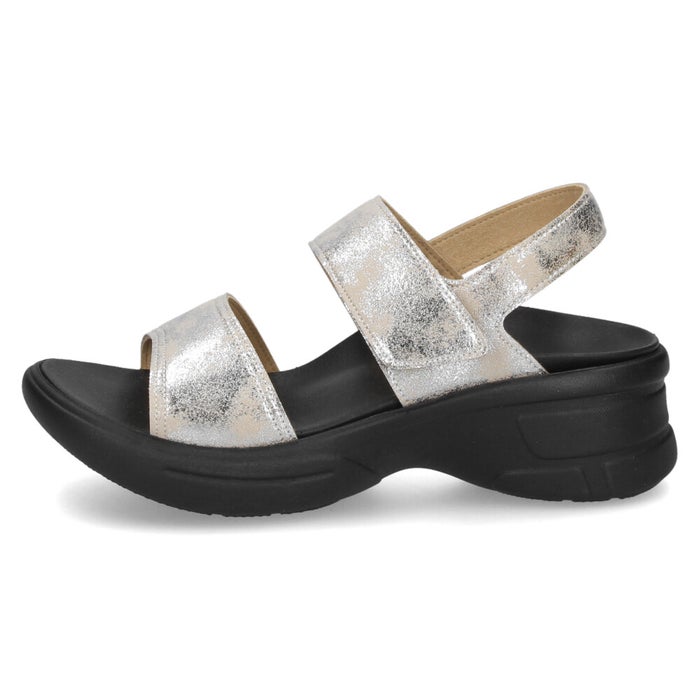 リゲッタ サンダル レディース 軽量 疲れない 厚底 バックベルト 生グミインソール Re:getA RE-552 黒 ブラック 歩きやすい 履きやすい