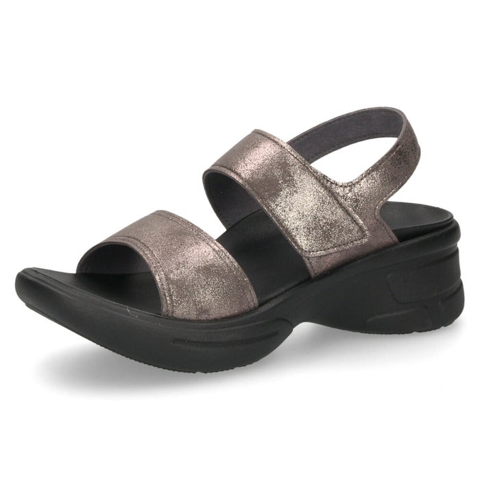 リゲッタ サンダル レディース 軽量 疲れない 厚底 バックベルト 生グミインソール Re:getA RE-552 黒 ブラック 歩きやすい 履きやすい