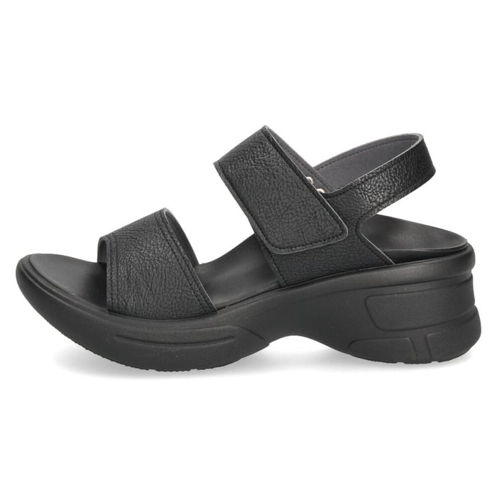 リゲッタ サンダル レディース 軽量 疲れない 厚底 バックベルト 生グミインソール Re:getA RE-552 黒 ブラック 歩きやすい 履きやすい