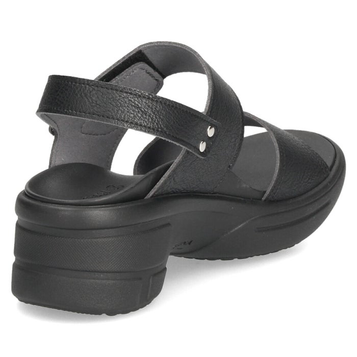 リゲッタ サンダル レディース 軽量 疲れない 厚底 バックベルト 生グミインソール Re:getA RE-552 黒 ブラック 歩きやすい 履きやすい