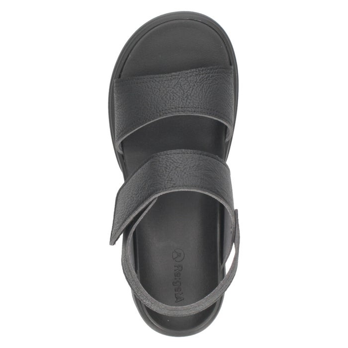 リゲッタ サンダル レディース 軽量 疲れない 厚底 バックベルト 生グミインソール Re:getA RE-552 黒 ブラック 歩きやすい 履きやすい