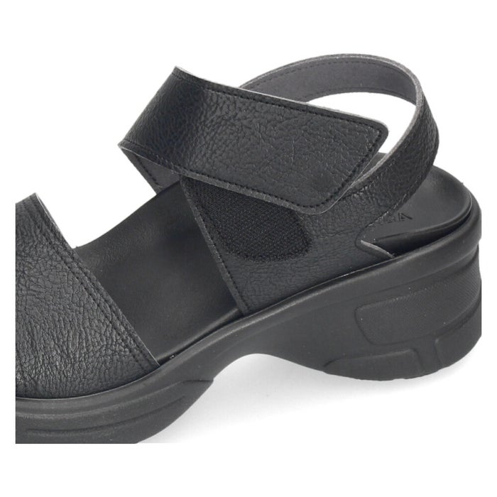リゲッタ サンダル レディース 軽量 疲れない 厚底 バックベルト 生グミインソール Re:getA RE-552 黒 ブラック 歩きやすい 履きやすい