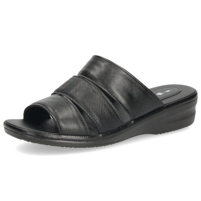 サンダル レディース つっかけ 疲れない 歩きやすい 軽量 ローヒール Pansy パンジー 6733 黒 ブラック ライトゴールド