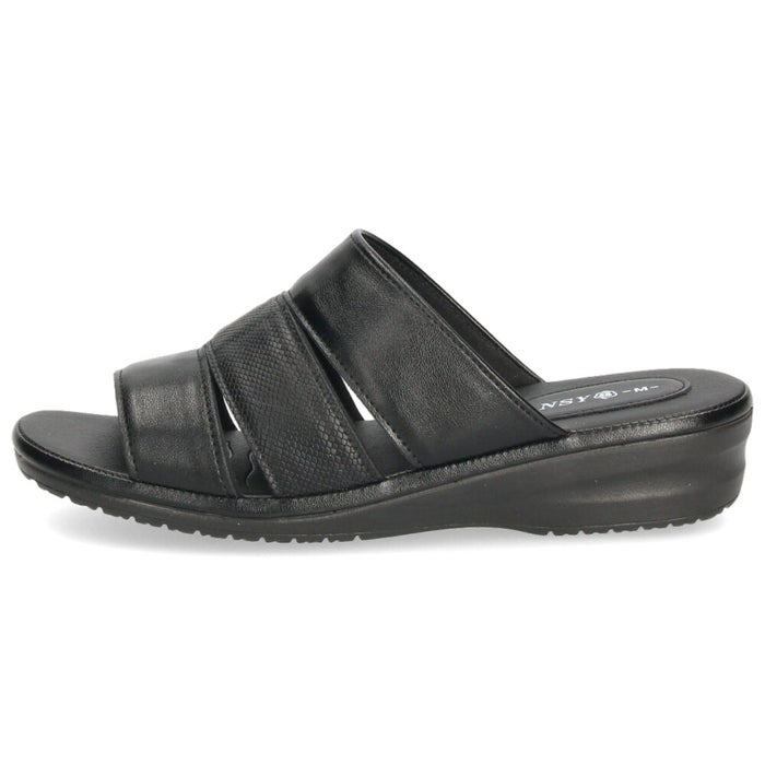 サンダル レディース つっかけ 疲れない 歩きやすい 軽量 ローヒール Pansy パンジー 6733 黒 ブラック ライトゴールド