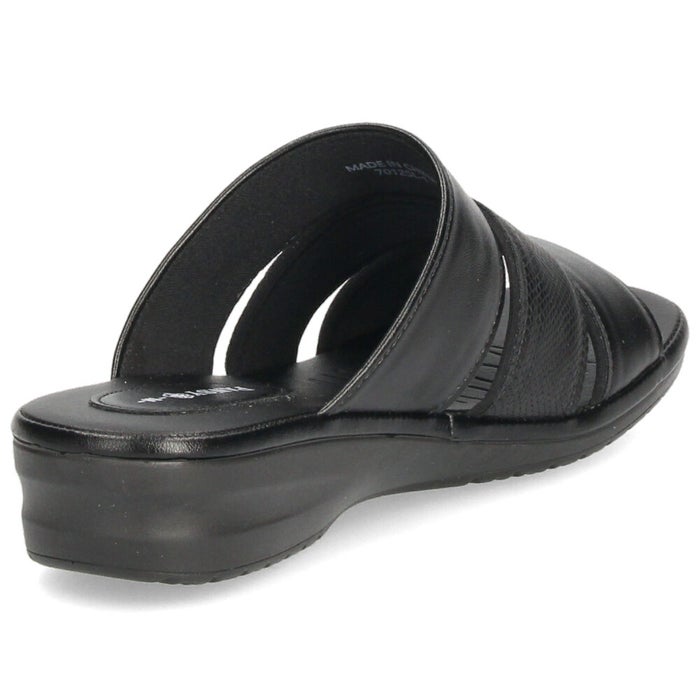 サンダル レディース つっかけ 疲れない 歩きやすい 軽量 ローヒール Pansy パンジー 6733 黒 ブラック ライトゴールド