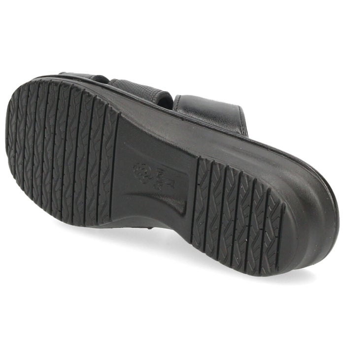 サンダル レディース つっかけ 疲れない 歩きやすい 軽量 ローヒール Pansy パンジー 6733 黒 ブラック ライトゴールド