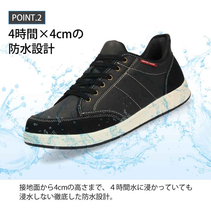 スリッポン スニーカー メンズ カジュアル ハンズフリー 立ったまま履ける 防水 軽量 ゴム紐 履きやすい 靴 黒 ブラック ネイビー ブラウン Parade パレード 楽すぽっ 1992WRP 1993WRP