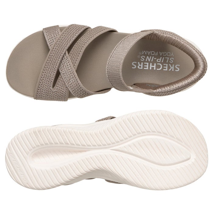 スケッチャーズ スリップインズ 立ったまま履けノーマル幅る レディース サンダル ウルトラ フレックス 3.0 靴 ノーマル幅 SKECHERS Slip-ins 164085 ニットアッパー 疲れにくい 手を使わずに履ける