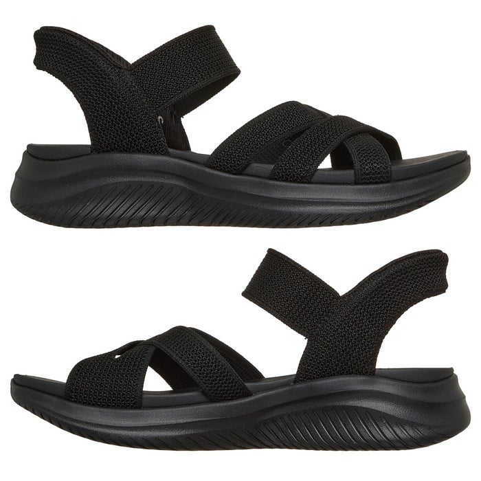 スケッチャーズ スリップインズ 立ったまま履けノーマル幅る レディース サンダル ウルトラ フレックス 3.0 靴 ノーマル幅 SKECHERS Slip-ins 164085 ニットアッパー 疲れにくい 手を使わずに履ける