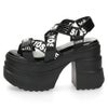ヨースケ 厚底サンダル レディース プラットフォーム ストラップサンダル 幅広 12cmヒール 歩きやすい スタイルアップ ブラック 黒 ホワイト 盛れる 靴 YOSUKE 4460109