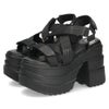 ヨースケ 厚底サンダル レディース プラットフォーム ストラップサンダル 幅広 12cmヒール 歩きやすい スタイルアップ ブラック 黒 ホワイト 盛れる 靴 YOSUKE 4460109