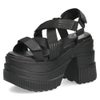 ヨースケ 厚底サンダル レディース プラットフォーム ストラップサンダル 幅広 12cmヒール 歩きやすい スタイルアップ ブラック 黒 ホワイト 盛れる 靴 YOSUKE 4460109