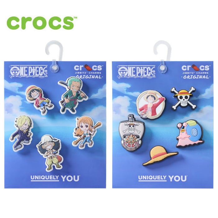 クロックス ジビッツ ワンピース 5パック crocs JIBBITZ ONE PIECE ルフィ 麦わらの一味 飾り チャーム アクセサリー カスタマイズ 10018776 10018775