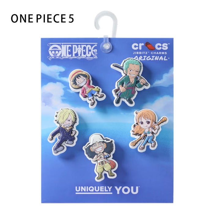 クロックス ジビッツ ワンピース 5パック crocs JIBBITZ ONE PIECE ルフィ 麦わらの一味 飾り チャーム アクセサリー カスタマイズ 10018776 10018775