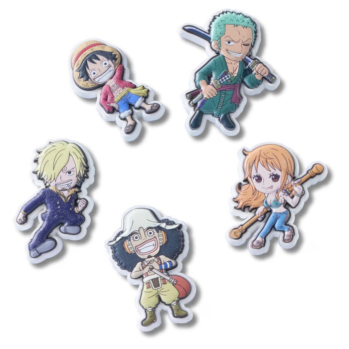 クロックス ジビッツ ワンピース 5パック crocs JIBBITZ ONE PIECE ルフィ 麦わらの一味 飾り チャーム アクセサリー カスタマイズ 10018776 10018775