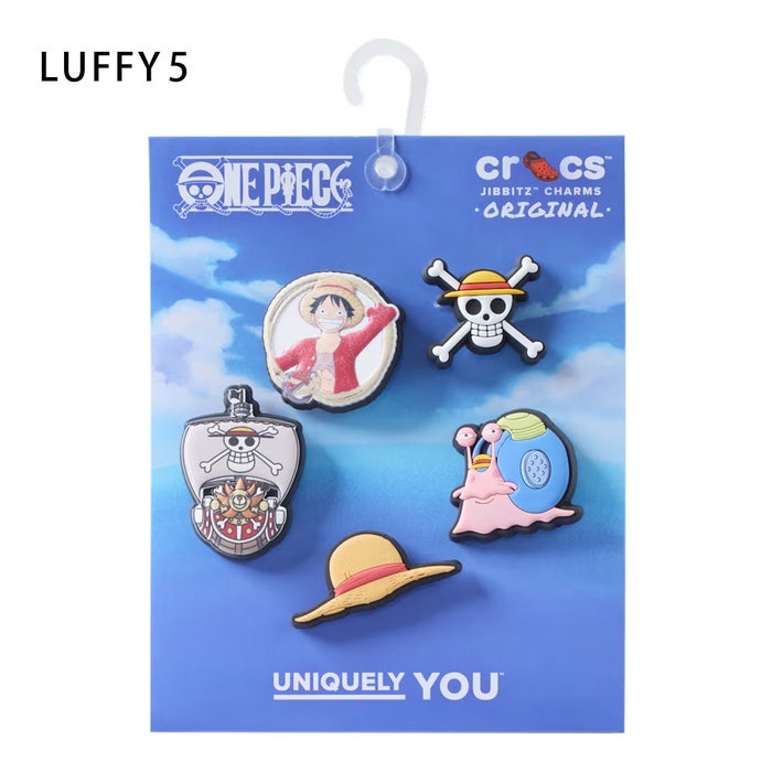 クロックス ジビッツ ワンピース 5パック crocs JIBBITZ ONE PIECE ルフィ 麦わらの一味 飾り チャーム アクセサリー カスタマイズ 10018776 10018775