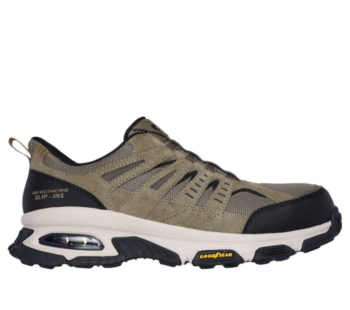 スケッチャーズ スリップインズ メンズ スニーカー スリッポン ハンズフリー 感電防止 耐久性 つま先保護 防滑 ノーマル幅 靴 立ったまま履ける ワーク スケッチエア SKECHERS Slip-ins 200240J
