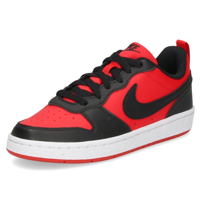 ナイキ スニーカー キッズ 子供 子供靴 靴 通学 運動用シューズ RD/BK レディース NIKE COURT BOROUGH LOW RECRAFT GS DV5456-600