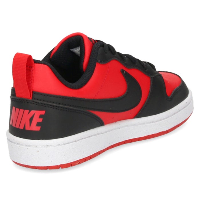 ナイキ スニーカー キッズ 子供 子供靴 靴 通学 運動用シューズ RD/BK レディース NIKE COURT BOROUGH LOW RECRAFT GS DV5456-600