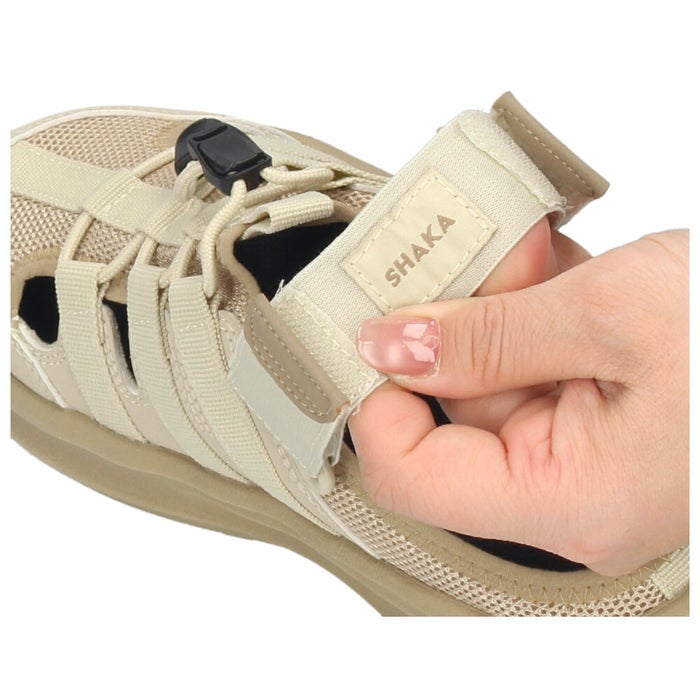 シャカ スニーカーサンダル レディース スポーツサンダル 厚底 SHAKA SK-357 つま先保護 クローズドトゥ カジュアル 普段使い おしゃれ ブラック 黒 ベージュ 