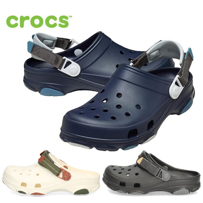 クロックス サンダル メンズ crocs  オール テレイン クロッグ チョーク  ブラック 黒 ネイビー ALL TERRAIN CLOG 206340