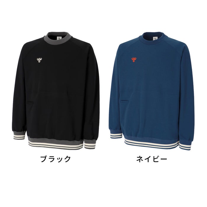 ヒュンメル スウェット メンズ ブランド 黒 ブラック ネイビー ジム トレーニング ランニング フィットネス バンブルビー スウェットクルーネック hummel PLAY HAP8306C