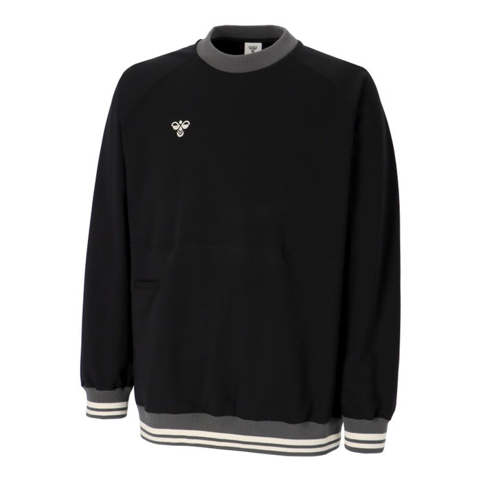 ヒュンメル スウェット メンズ ブランド 黒 ブラック ネイビー ジム トレーニング ランニング フィットネス バンブルビー スウェットクルーネック hummel PLAY HAP8306C