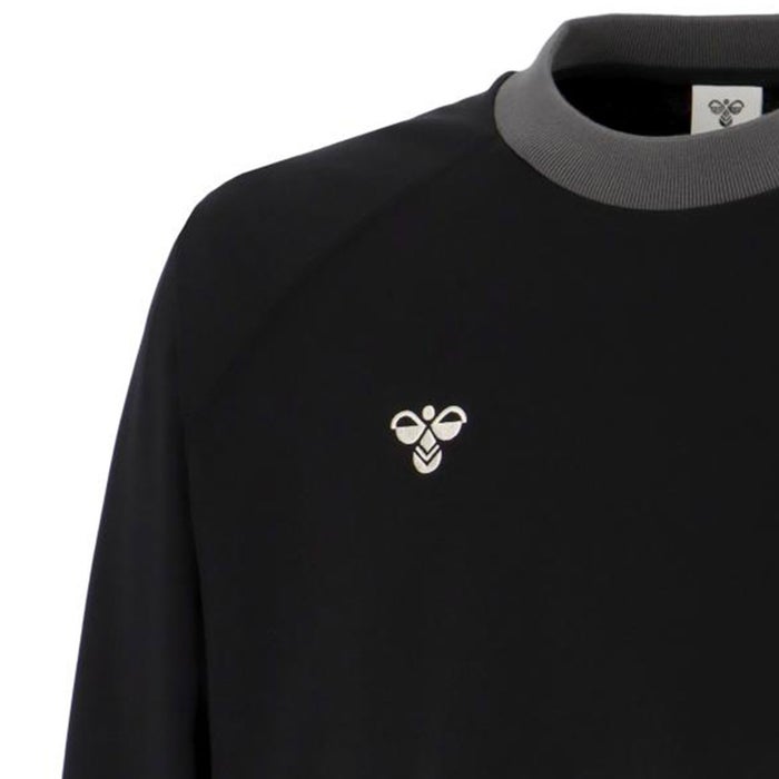 ヒュンメル スウェット メンズ ブランド 黒 ブラック ネイビー ジム トレーニング ランニング フィットネス バンブルビー スウェットクルーネック hummel PLAY HAP8306C