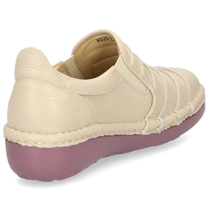 Estacion エスタシオン ボーダースリッポンシューズ レディース 靴 スリッポン 本革 サイドゴア 履きやすい 歩きやすい 疲れにくい MS25