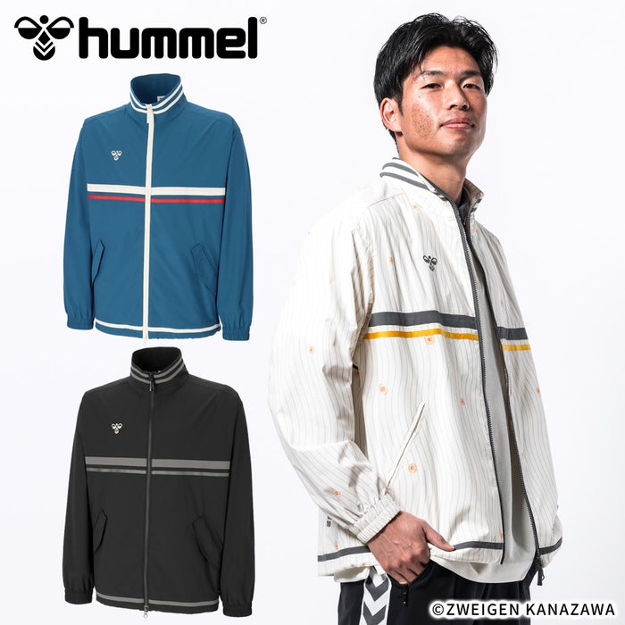 ヒュンメル ジャージ 上 メンズ レディース ブランド 黒 ブラック ブルー スポーツ ジム トレーニング ランニング フィットネス ユニセックス バンブルビー クロスジャケット hummel PLAY HAW2209