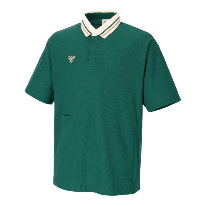 ヒュンメル ポロシャツ メンズ レディース 半袖 ブランド おしゃれ 速乾 ワンポイント 鹿の子 白 黒 緑 ユニセックス ボタンダウン バンブルビー hummel PLAY HAP3067