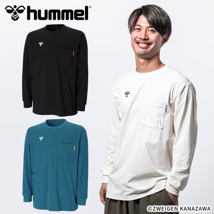 ヒュンメル Tシャツ 長袖 ロンT レディース メンズ ブランド おしゃれ 白 黒 ブルー スポーツ ジム トレーニング ランニング フィットネス ユニセックス バンブルビー hummel PLAY HAP7242