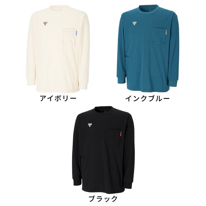 ヒュンメル Tシャツ 長袖 ロンT レディース メンズ ブランド おしゃれ 白 黒 ブルー スポーツ ジム トレーニング ランニング フィットネス ユニセックス バンブルビー hummel PLAY HAP7242