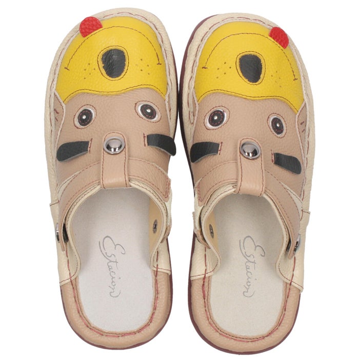 サンダル レディース サボ 本革 レザー 靴 幅広 ４E ２WEY エスタシオン Estacion TGE564 歩きやすい 履きやすい