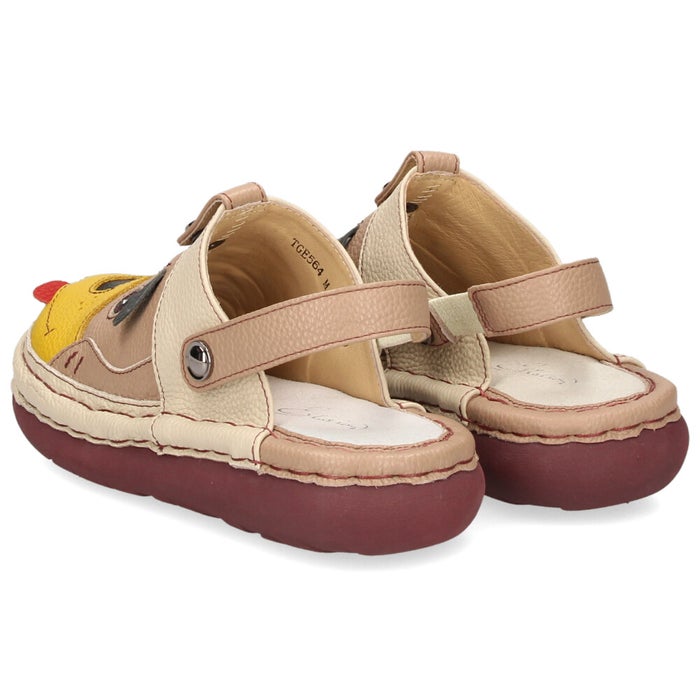 サンダル レディース サボ 本革 レザー 靴 幅広 ４E ２WEY エスタシオン Estacion TGE564 歩きやすい 履きやすい