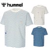 ヒュンメル 半袖Tシャツ メンズ ストレッチ性 ボーダー 吸汗速乾 UVカット ロゴ刺繍 hummel PLAY HAP4235