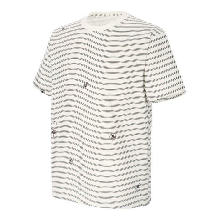 ヒュンメル 半袖Tシャツ メンズ ストレッチ性 ボーダー 吸汗速乾 UVカット ロゴ刺繍 hummel PLAY HAP4235