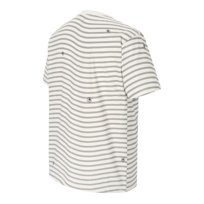 ヒュンメル 半袖Tシャツ メンズ ストレッチ性 ボーダー 吸汗速乾 UVカット ロゴ刺繍 hummel PLAY HAP4235