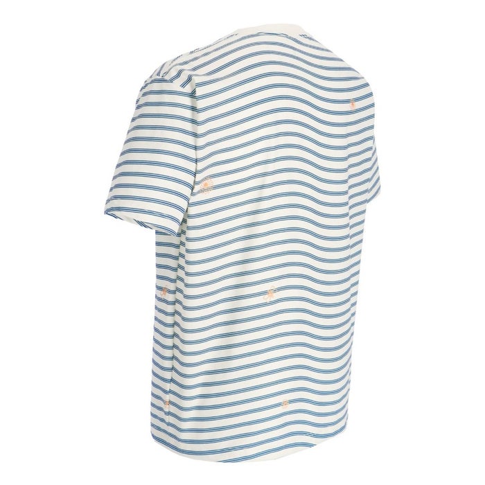 ヒュンメル 半袖Tシャツ メンズ ストレッチ性 ボーダー 吸汗速乾 UVカット ロゴ刺繍 hummel PLAY HAP4235