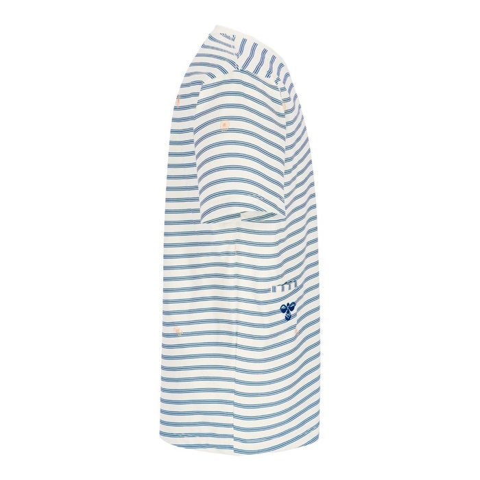 ヒュンメル 半袖Tシャツ メンズ ストレッチ性 ボーダー 吸汗速乾 UVカット ロゴ刺繍 hummel PLAY HAP4235