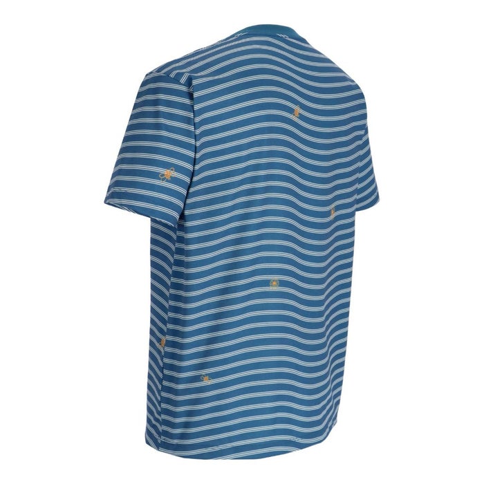 ヒュンメル 半袖Tシャツ メンズ ストレッチ性 ボーダー 吸汗速乾 UVカット ロゴ刺繍 hummel PLAY HAP4235