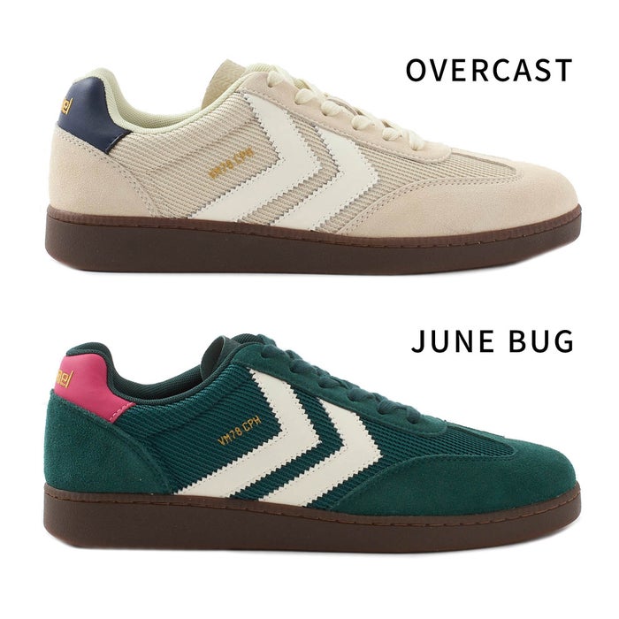 ヒュンメル スニーカー レディース メンズ HM218637 VM78 CPH MS hummel 靴 ローカット シューズ スエード ベージュ グリーン 緑