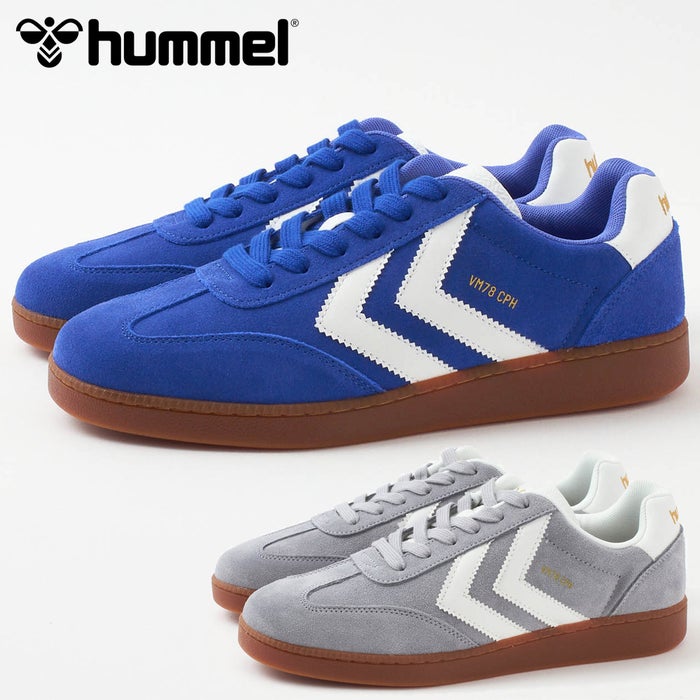 ヒュンメル スニーカー レディース メンズ HM229510 VM78 CPH SP hummel 靴 ローカット シューズ スエード グレー 青 ブルー