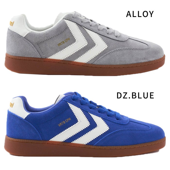 ヒュンメル スニーカー レディース メンズ HM229510 VM78 CPH SP hummel 靴 ローカット シューズ スエード グレー 青 ブルー