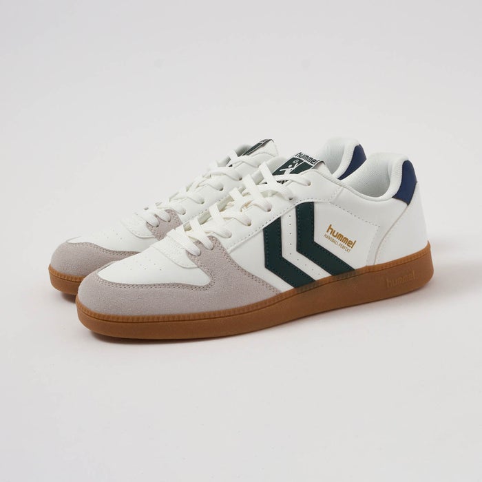 ヒュンメル スニーカー レディース メンズ HANDBALL PERFEKT SP HM226303 hummel 靴 ローカット シューズ スエード 黒 ブラック 白 ホワイト