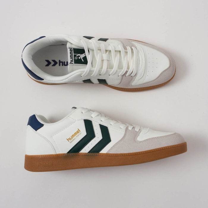 ヒュンメル スニーカー レディース メンズ HANDBALL PERFEKT SP HM226303 hummel 靴 ローカット シューズ スエード 黒 ブラック 白 ホワイト