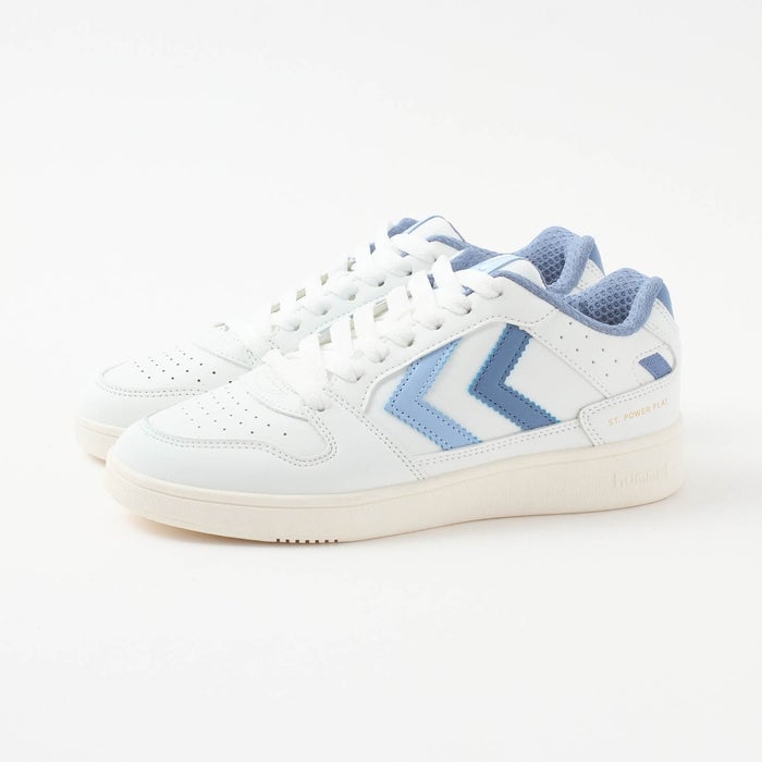 ヒュンメル スニーカー レディース HANDBALL PERFEKT SP HM232879 hummel 靴 ローカット シューズ 白 ホワイト ピンク ブルー