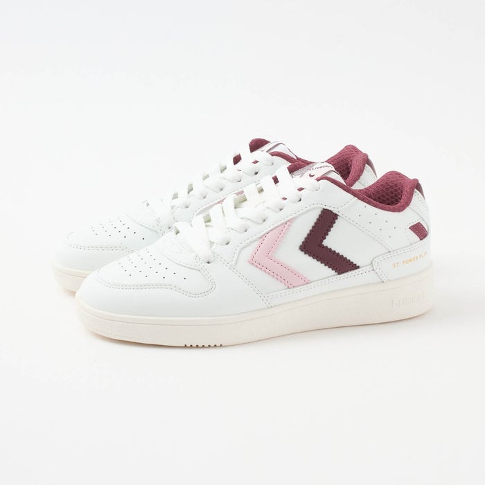 ヒュンメル スニーカー レディース HANDBALL PERFEKT SP HM232879 hummel 靴 ローカット シューズ 白 ホワイト ピンク ブルー