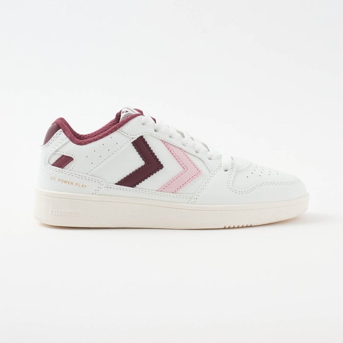 ヒュンメル スニーカー レディース HANDBALL PERFEKT SP HM232879 hummel 靴 ローカット シューズ 白 ホワイト ピンク ブルー